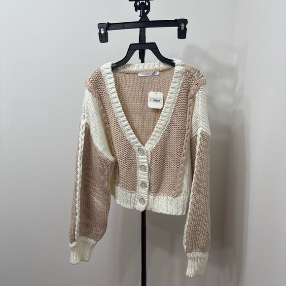 Altar'd State Cream and Tan Cardigan - Picture 4 of 7